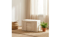 Clothes Organizer with Window Space-Saving Foldable Storage Box Textile Storage Bin Large Capacity Sturdy for Students, Closet