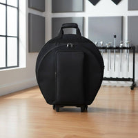 Wheeled 22 Inch Cymbal Bag Portable Rolling Cymbal Bag Easy to Storage Gear Music Gear Heavy-Duty for Drummers, Travel, Stage