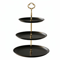 Elegant Design Multi-Level Fruit Platter Easy to Assemble Tiered Serving Platter Tool-without Tools Assembly 3-Tier Serving Stand Sturdy for Parties, Events, Weddings