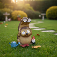 Weather Resistant Hedgehog Solar Statue Waterproof Frog Solar Statue Automatic On/switch off for Gardeners, Balcony