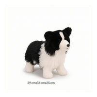 Border Collie Stuffed Animal Dog Cuddly Border Collie Stuffed Animal Stuffed Dog with Stuffed Animal Tail Huggable Surface