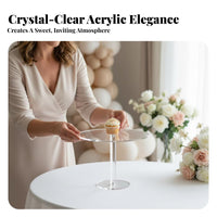 Clear Acrylic Cake Stand Elegant Presentation Acrylic Cake Stand Set Transparent Dessert Display Stands Long-Lasting
