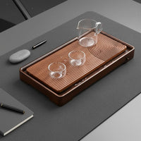 Thickened Gongfu Tea Tray Modern Simple Bamboo Tea Tray Sturdy and Long-Lasting Houseware Water Storage