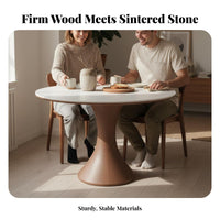 Small Apartment space-efficient Round Tripod Table Modern Minimalist Home Furniture Space Saving Easy to Clean for Families, partners, Homeowners, Dining Room, morning dining corner, Kitchen