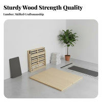 Folding Slat Frame Foldable Design Mattress Foundation Support Bed Base for People with spine Apartment Dwellers, Dorm Room