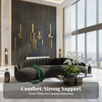 Curved Sectional Sofa Luxury design Curved Backrest Sofa Modern Design Lounge Seating for Business Owners, Office Managers, cosmetics studio, Waiting Room