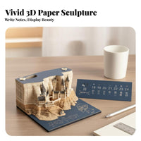 Creative Gift Tear-Tear-Away Paper Carving Block Multi-Functional Tear-Away Paper Sculpture DIY Experience for Adults, Birthday, School