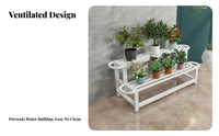 Floor-Standing Multi-Level Rolling Planter Shelf with casters Plant Stand Space-Saving Flower Pot Holder Stable frame for Gardeners, Apartment Dwellers, Homeowners, Balcony, Living Room, Bedroom, Hallmethod