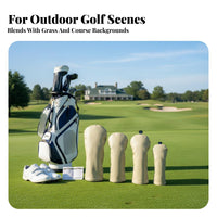 Blank Sporting Headcover Elastic Fit Sporting Club Headcover Driver Course Wood Cover Utility Club Cover Easy On and Detachable