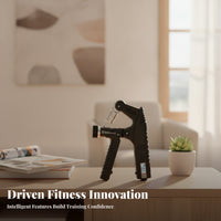 Built-in Counter Adjustable Hand Gripper Non-Slip Handle Digital Hand Gripper Rotary Knob Grip Strength Instructor Compact for Home Gym