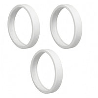 3 Pieces White Replacement Tire Band Smooth Rubber Tire Band Rounded Pool Cleaner Wheel Track Belt-Style