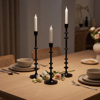 3 Pieces Resin Candlestick Stylish Taper Holder Set Classy Decor for Event Planners, Brides