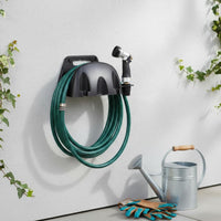 Drill Free Wall Mount Hose Rack Space Saving Wall Mount Hose Holder Easy to Install Sturdy Plastic for Gardeners, Car Owners, Garage