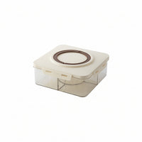 Lightweight Divided Storage Box with Lid Travel-Friendly Compartment Organizer with Handle Reusable Snack Container with Handle Multi-Purpose for Pantry, Refrigerator, Countertop