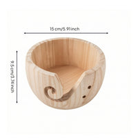Smooth Yarn Bowl Polished Yarn Bowl with Spiral Slot Compact Long-Lasting for Knitters, Crocheters, Knitting