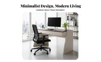 Minimalist Design Desk with Integrated Drawers Ample Storage Space Desk with Drawers Multi-Functional Office Furniture Spacious Work Surface for Students, telecommuting Workers, Professionals, Bedroom, Study Room