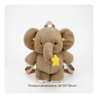 Elephant Backpack Cute Soft Backpack Book Bag Soft Rucksack Character for Toddlers, Outings, Travel