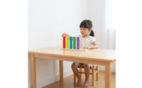 Educational Counting Frame Early Learning Color Sorting Toy Hand-Eye Coordination Rainbow Stacking Rings for Young Children, Kindergarten