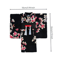 1/12 Scale  Wide Sleeve Doll Kimono-Style Robe Dress Waist Tie Doll Kimono-Style Robe  Japanese-Influenced Toy Clothing