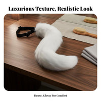 Cosplay Canine Tail Japanese Design Cat Girl Costume Tail Handmade Adjustable Strap for Cosplayers, Comic Conventions