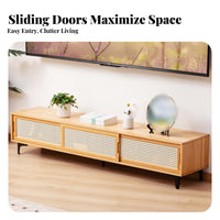 Modern Design Extendable TV Cabinet with Drawers Minimalist aesthetic Extendable media Unit Adjustable Length Living Room Furniture Supports Large TVs for Apartment Dwellers, Homeowners, Bedroom