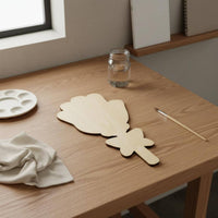 DIY Handprint Flower Plaque Paintable Surface Holiday Decoration for New Moms