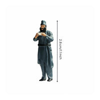 Three Kingdoms Character Model Detailed Craftsmanship 1:64 Scale Historical Figure Hand Painted Diorama Scene Prop for Hobbyists, Dioramas
