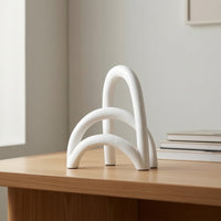 Resin Arch Bridge Ornament Nordic Resin Arch Ornament Modern Bridge Sculpture for Living Room, Entryway, Bookshelf