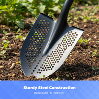 Sifting Shovel Head Wear Resistant Sifter Easy to Clean Smooth Edge Finish for Gardeners, Ranch Workers, Farm, Drain Cleaning