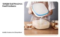 Large Capacity Rice Storage Container Moisture-Proof Pet Food Storage Container Transparent Body for Kitchen