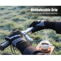 Winter Cycling Gloves with Flip-Top Fingerless Design, Touchscreen Compatible, Waterproof & Warm for Motorcycle and Outdoor Sports