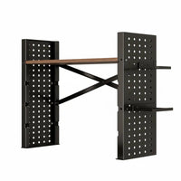 Multitier Storage screen Stand with Pegboard Space-Saving Pegboard screen Riser Ergonomic Height Desktop Shelf for Students, Remote Workers, gaming enthusiasts, Dorm Room, Workstation, Gaming Station