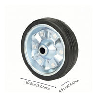 Trailer Jack Wheel Replacement Solid Rubber Trailer Jack Wheel Heavy Duty Treaded for Mechanics, Roadside Maintenance