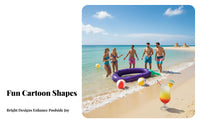 Foldable Pineapple Pool Lounger Easy to Keep Inflatable Pineapple Raft Fun Design Large Fruit Pool Lounger Bright Colors for Adults, Teens, Summer Vacation, Beach