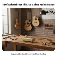 Polished Filing Guitar Fret Beveling File High Precision Double Angle Fret File Professional Grade for Luthiers, Fretwork, Repair Shop