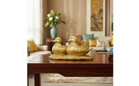 Duck Figurine Gold-Tone Duck Ornament Decorative Animal Figurine for Collectors, Desk, Office, Cabinet