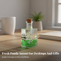 Creative Gift Panda Oil Drop Hourglass Panda Liquid Motion Bubbler for Office Workers, Students, Study Room, Bedroom