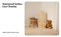 Korean Aesthetic Multi-Panel Room Divider Natural Wood Look Foldable Rabbit Screen Unrestrictedstanding Folding Partition Decorative Accent for Content Creators, Homeowners, Photo Backdrop, Playroom, Studio Apartment, Dressing Area