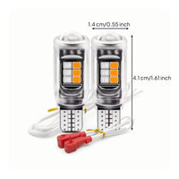 Two-toneColor T15 LED Bulb Wedge Base Turn Indicator Bulb Low Power Consumption Longer Lifespan for Motorcyclists