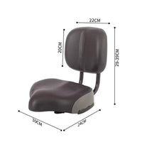 Contoured Bike Seat with Backrest Stitched Backrest Saddle Universal Fit Leather-Look Saddle Seat