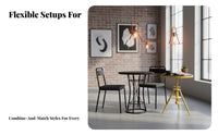 utilitarian design Backless rotating Stool Minimalist Design Backless Counter Stool Wooden Seat Bar Chair Sturdy Frame for Interior Designers, Business Owners, Homeowners, Coffee Shop, Restaurant, Kitchen, Office