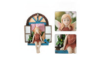 Fairy Window Ornament Whimsical Hanging Garden Sculpture Magical for Patio