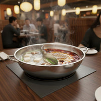 Divided Hot Pot Thickened Hot Pot with Divider Polished Cookware for Families, Parties