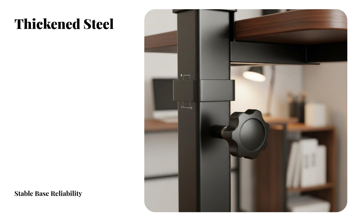 Movable with Wheels C-Shaped Overbed Desk Tilting Tabletop Height-Adjustable C-Table Tiltable Top Laptop Stand Rounded Corners for Telecommuting Workers, Students, Apartment Dwellers, Home from Slidingice, Bedroom, Study Room