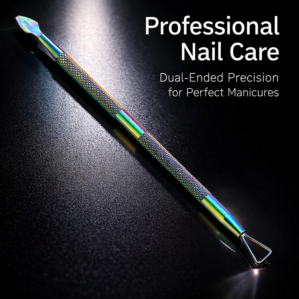 Stainless Steel Cuticle Pusher Double Ended, Manicure Prep Kit for Technicians, Polish and Remover Set