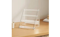 Tiered Acrylic Display Stand 4-Tier Display Stand with Tiers Acrylic Riser Clear Transparent for Collectors, Countertop, Vanity