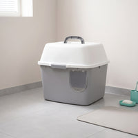 Cat Litter Box with Flap Door Easy Access Covered Litter Box Secure for Kittens