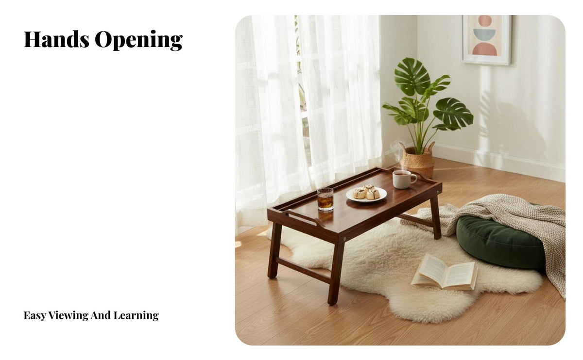 Nordic & aesthetic Folding Floor Table Space-Saving Foldable Floor Desk Portable Household Furniture adaptable for Apartment Dwellers, Home Workers, floor cushion seating area Room, Bay casement, Bedroom, Small areas
