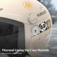 3C Certified Full Face Electric Scooter Helmet Cold Protection Winter Motorcycle Helmet Safety Headwear Removable and Washable Liner for Commuting