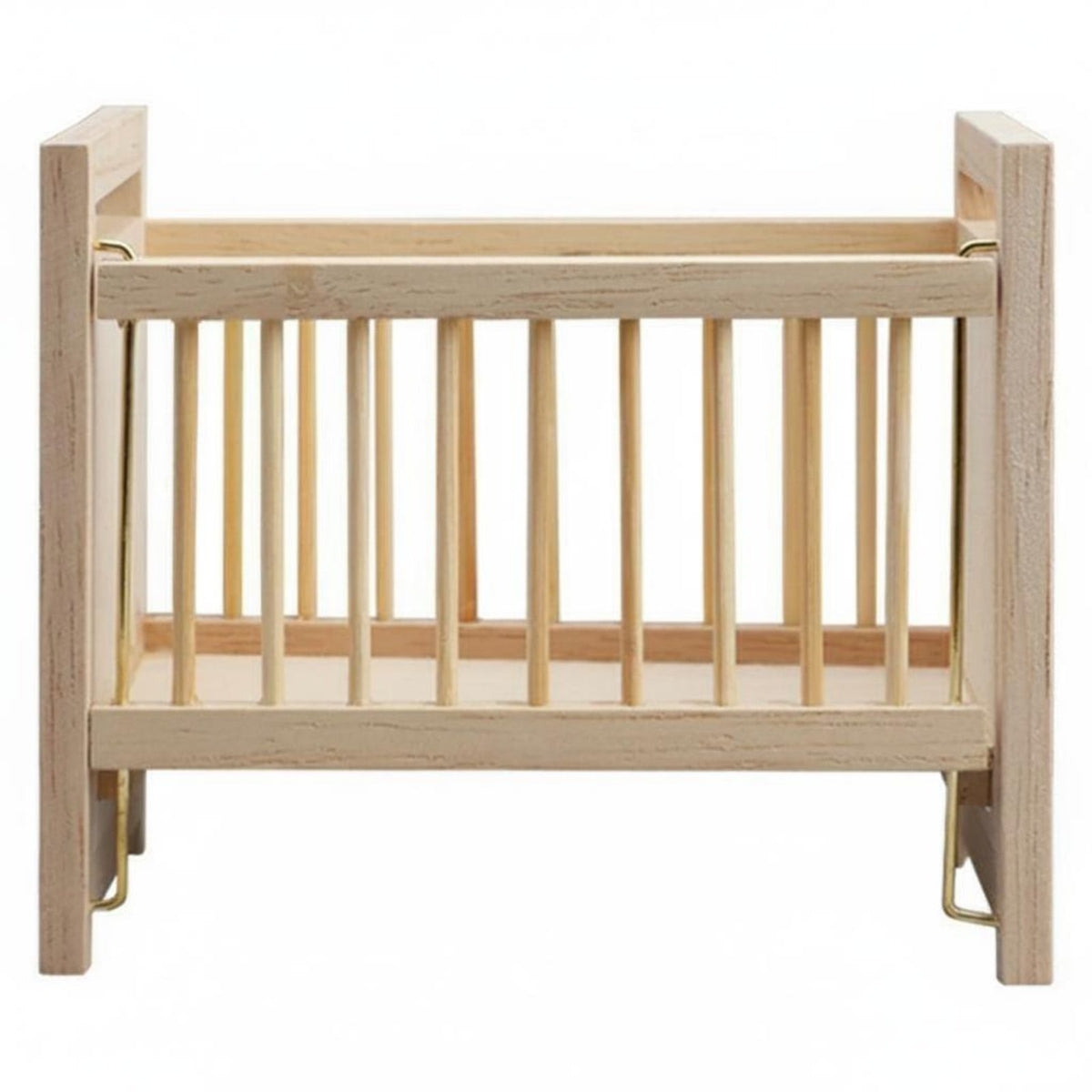 DIY Project Wooden Dollhouse Baby Bed Realistic Feature 1:12 Scale Dollhouse Crib for Hobbyists, Collectors, Miniature Scene